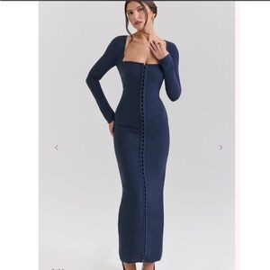 House of cb CORINTHIA Midnight Bodycon Maxi Dress